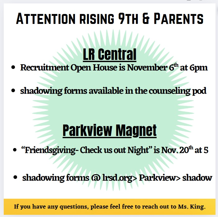 central and Parkview info