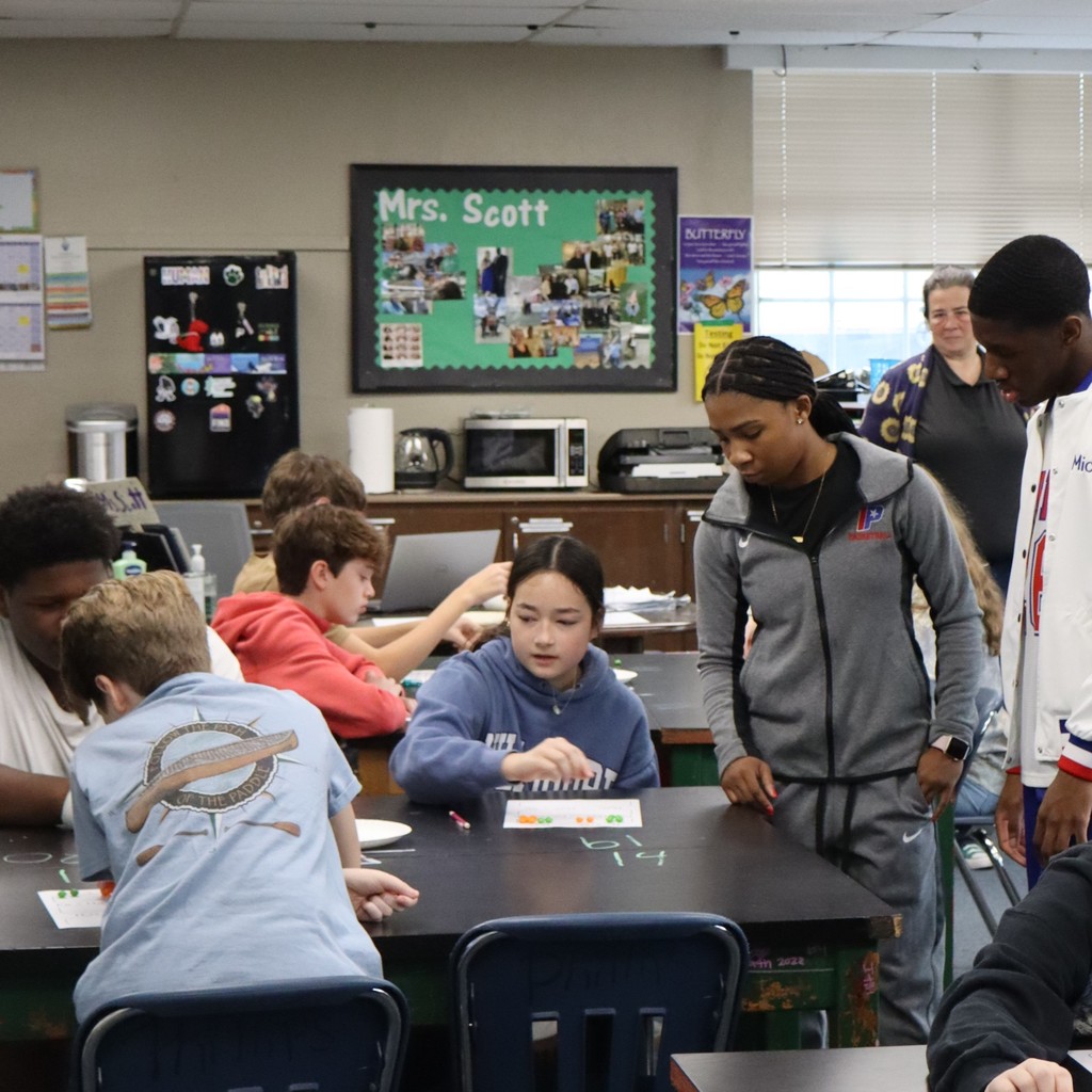 Students working together in science class