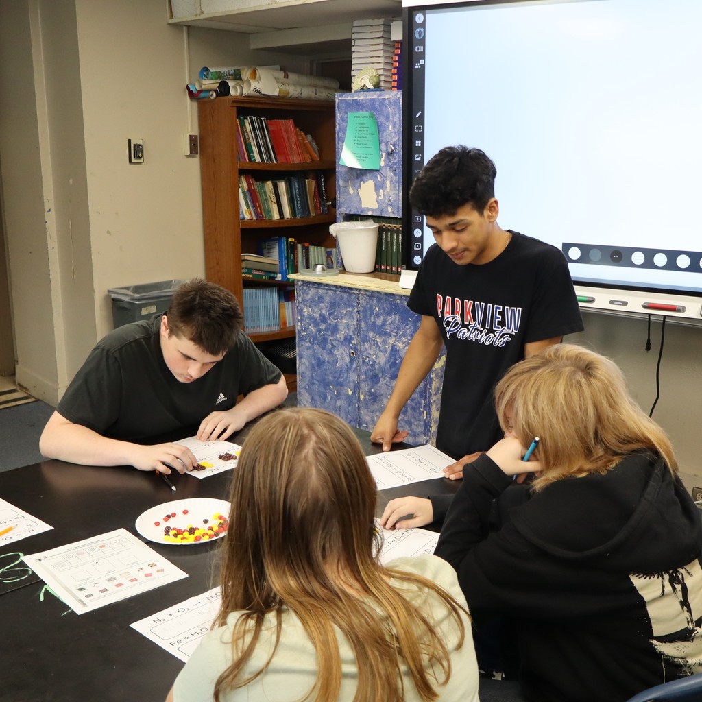 Students working together in science class