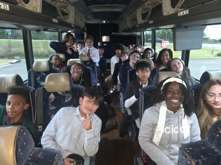 students heading to Crystal Bridges