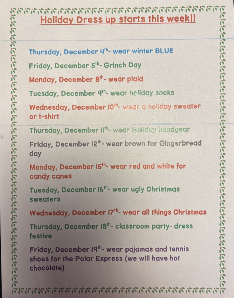 12 Days Before Holiday Break starts 12/4