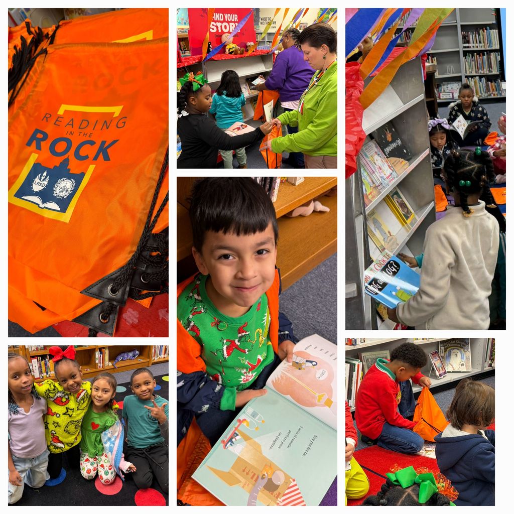 image of students choosing their free books