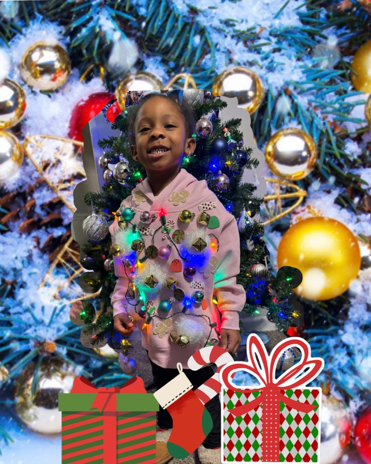 Just me under the Christmas tree!