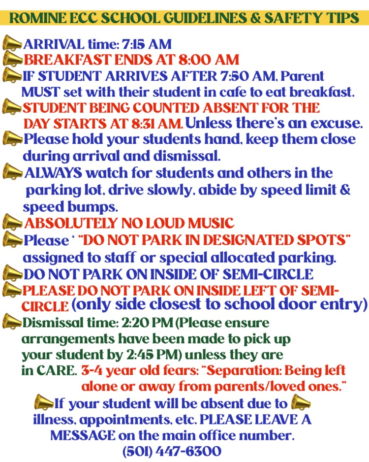 ROMINE ECC GUIDELINES & SAFETY TIPS