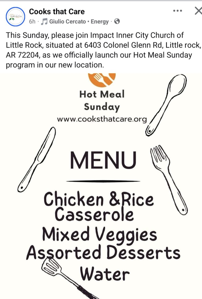 Hot Meal Sunday-FREE 2-4 PM
