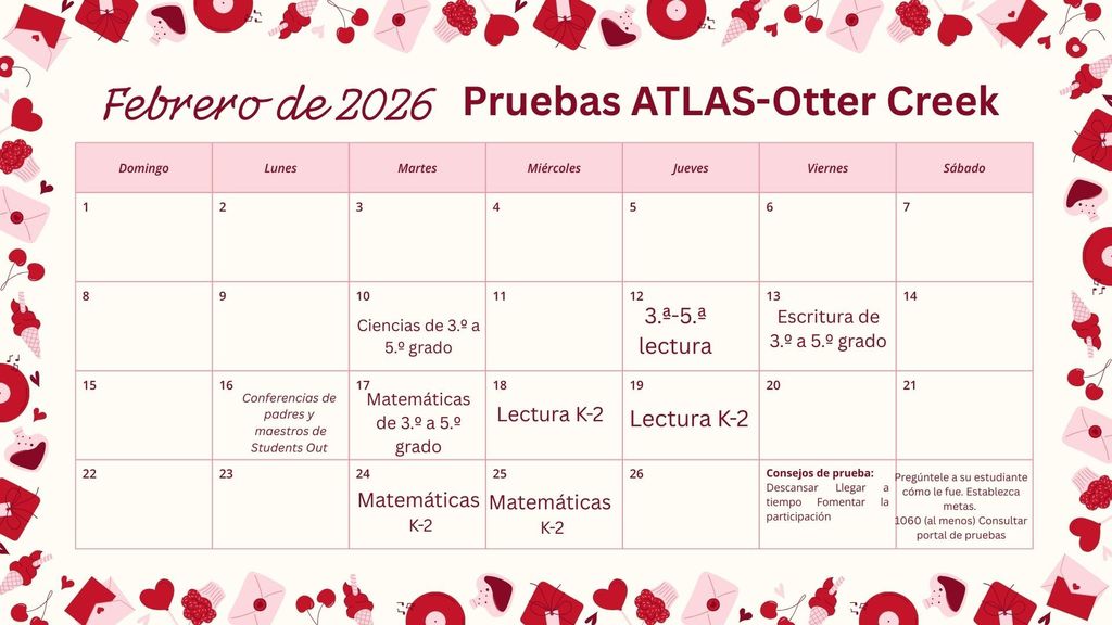 ATLAS Interim Calendar February