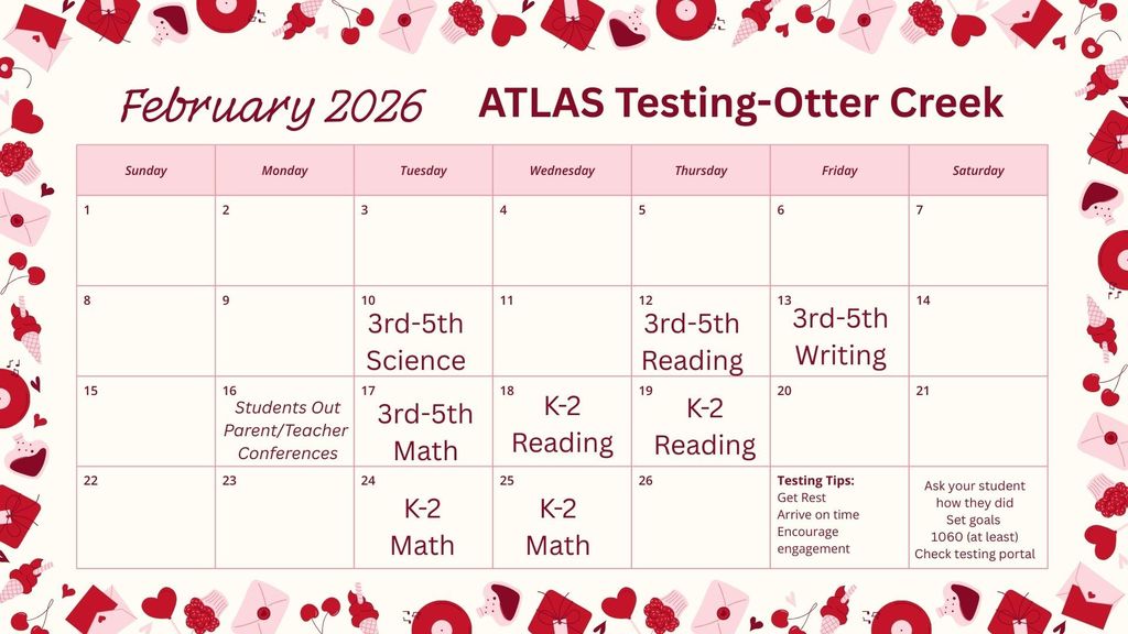 ATLAS  Interim Calendar February