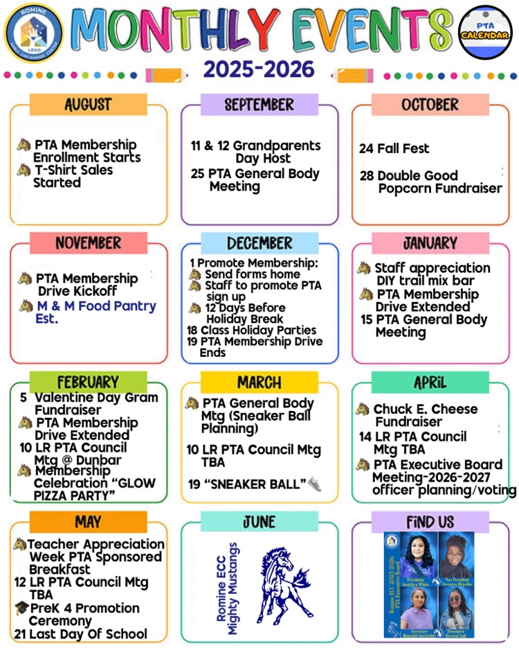 PTA 2025-2026 Calendar