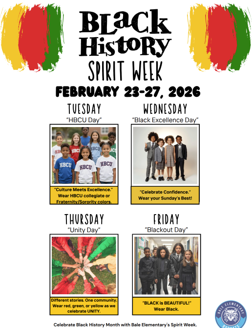 Black History Spirit Week (English)