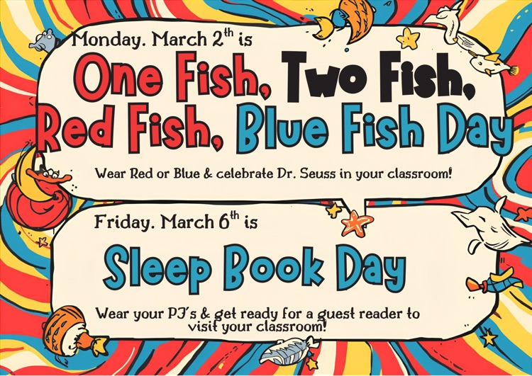 wear blue or red on Monday and PJ’s on Friday