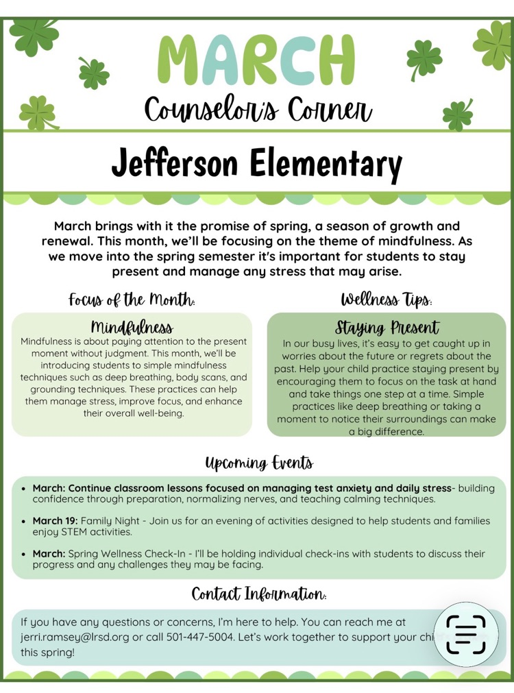 March counselor corner