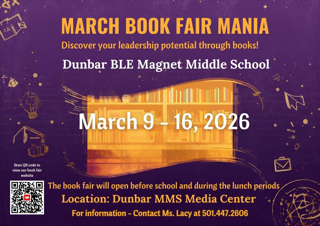 Middle School Book Fair Flyer with Leadership Theme
