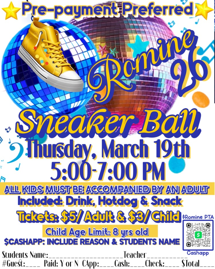 Romine Sneaker Ball next Thursday, March 19th