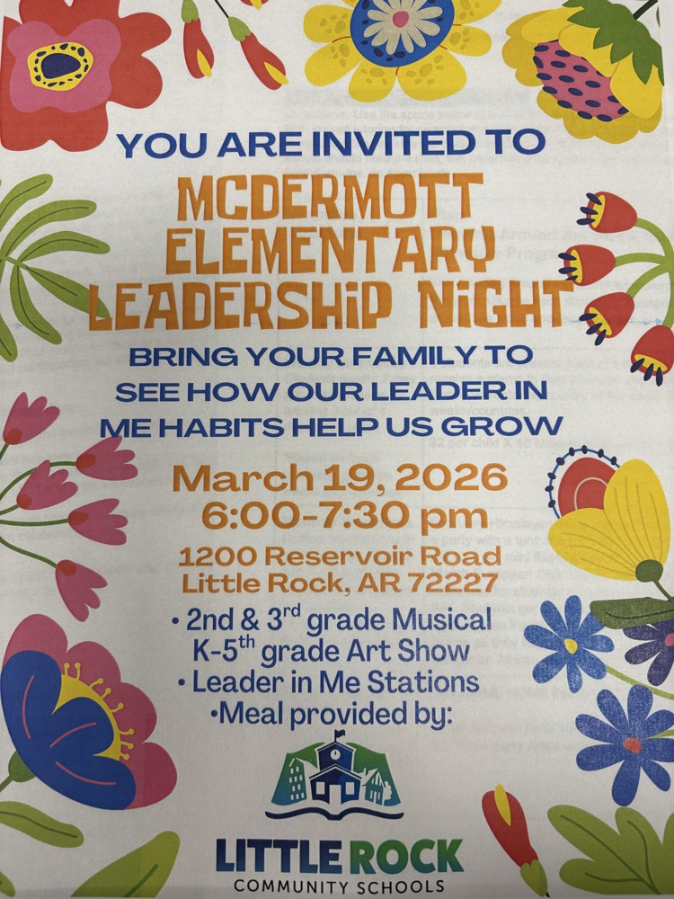 leadership night March 19 6:00 PM. musical, art show, leadership stations