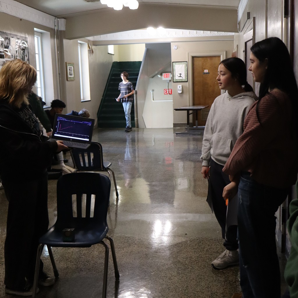 Science students conducting an experiment