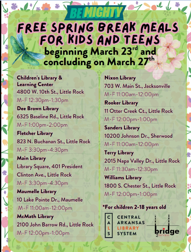 Free Meals March 23rd - 27th