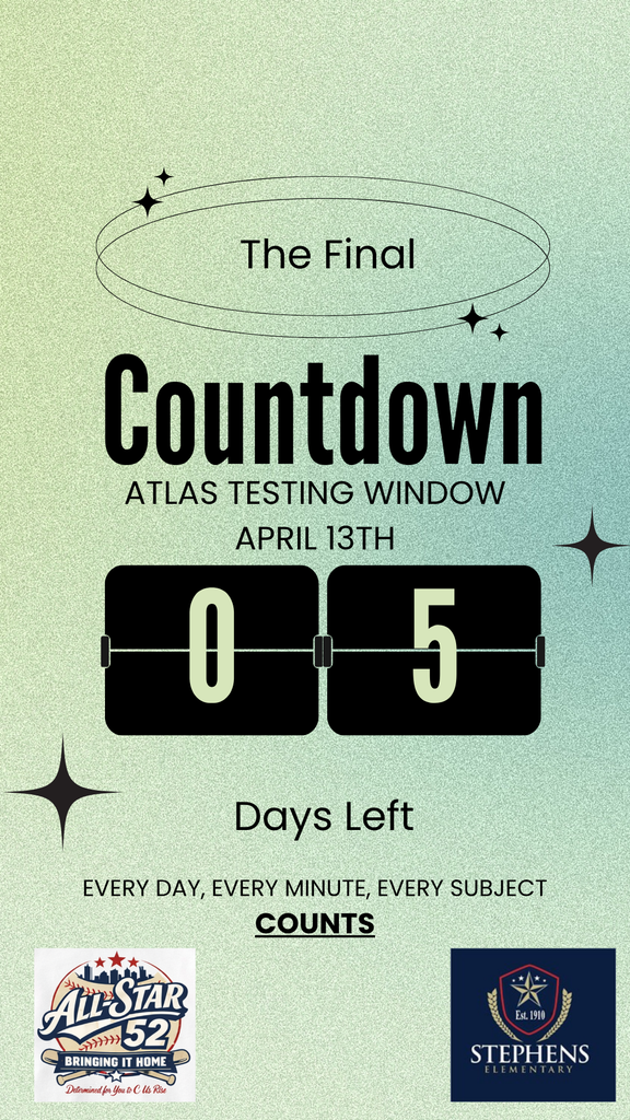 5 more days until the ATLAS testing window opens!