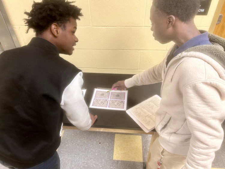 In anticipation of Artemis II’s lunar flyby this evening, Flight and Space students are using real NASA imagery to make observations like astronauts!  Students are identifying lunar features and learning how those features could have been created.