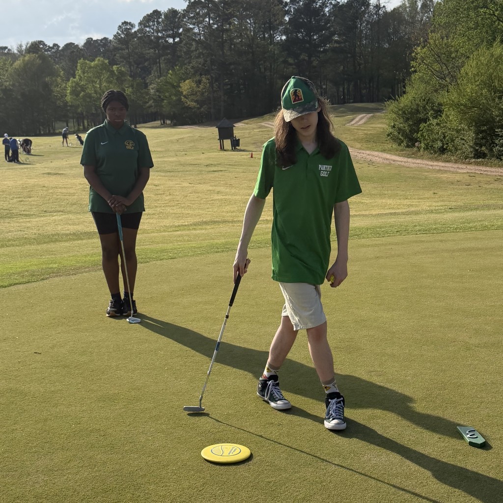 Students learning golf
