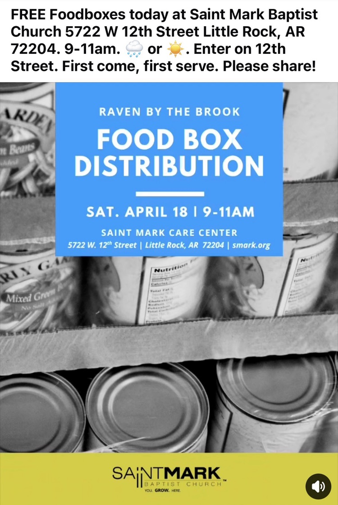 Food Pantry Today at Saint Mark.