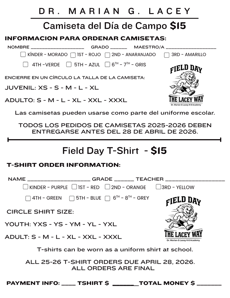 Field Day Order Form