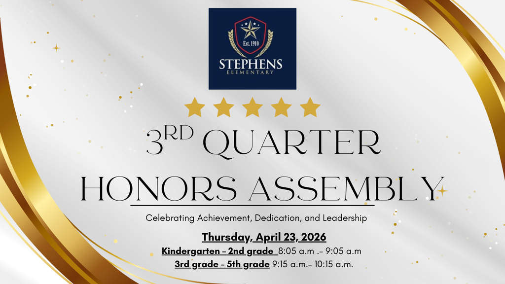 Honors Assembly Thursday, April 23rd