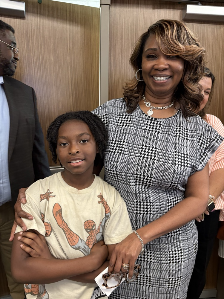 Josiah with Ms. Linda Neal