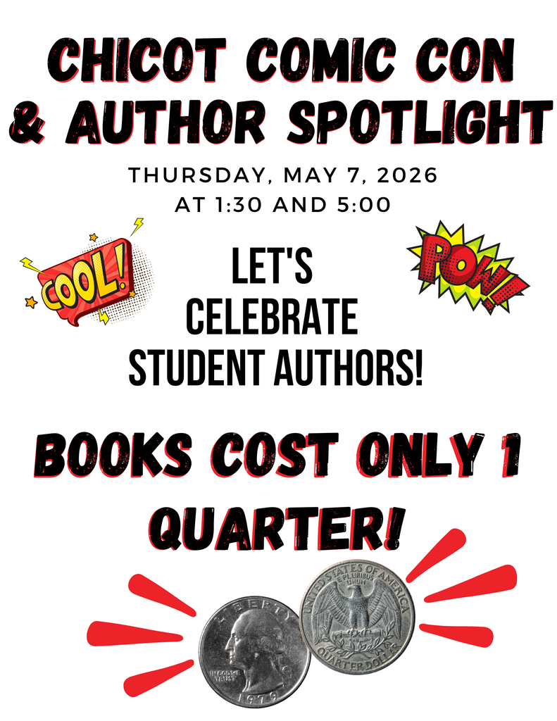 Image of flyer saying that student books will cost a quarter and will be sold at school on Thursday, May 7th at 1:30 and again at 5:00.