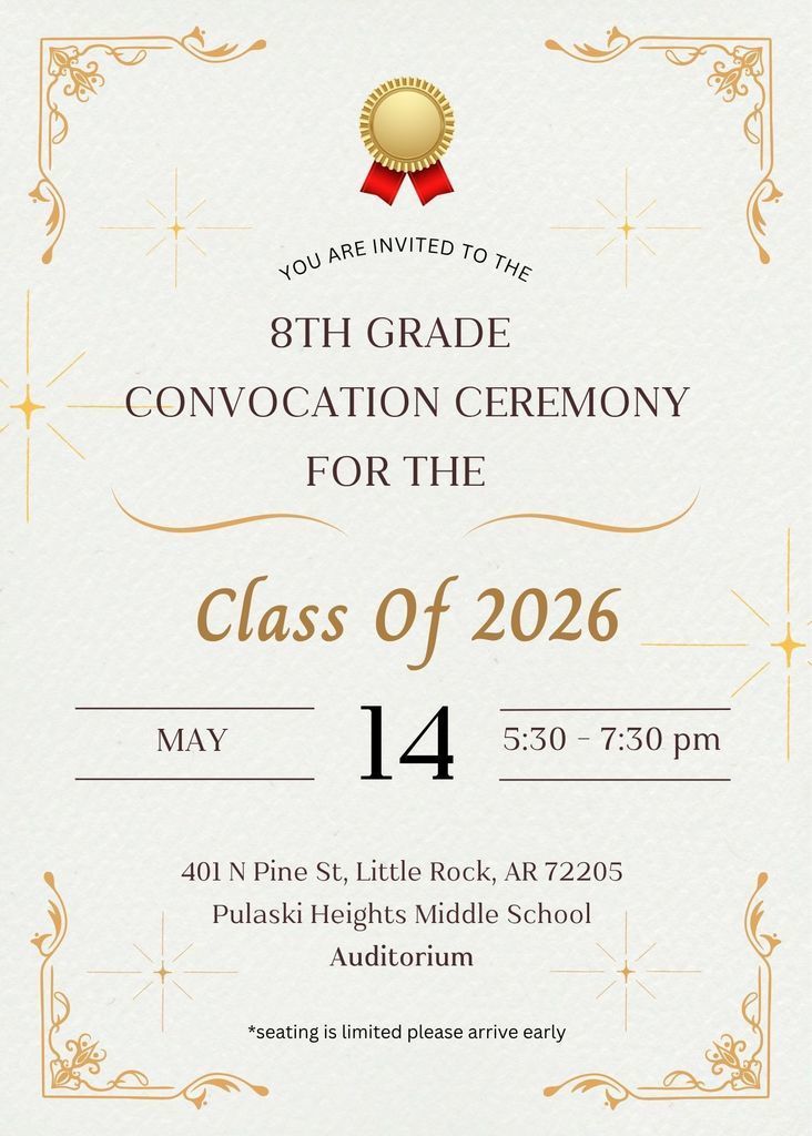 8th grade convocation invite.