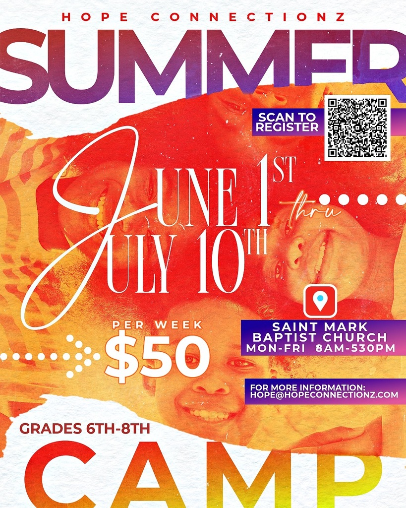 Hope connections summer camp flyer