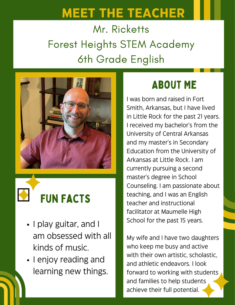 Mr. Ricketts- FHSA Middle School English teacher.