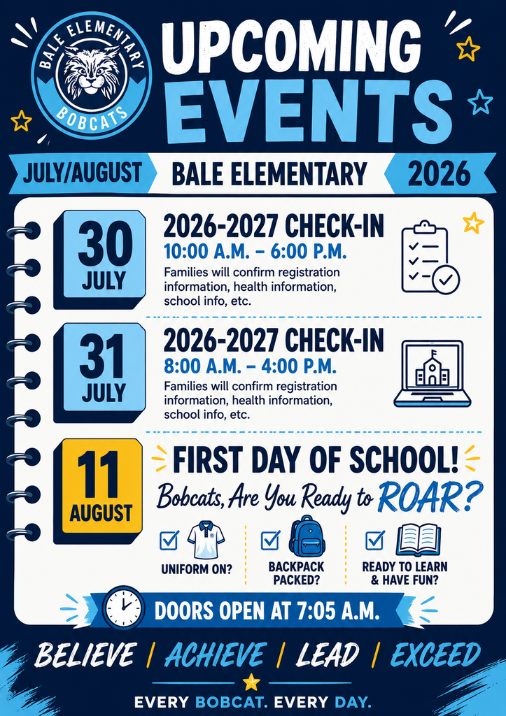July 2026 Schedule of Events (English)