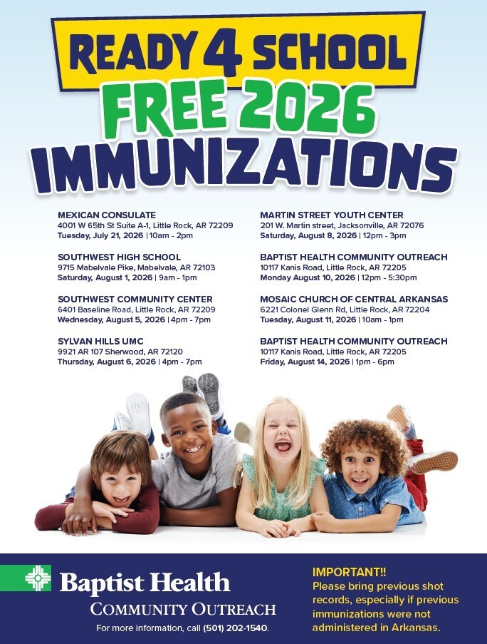 Free Immunizations Call Baptist Health