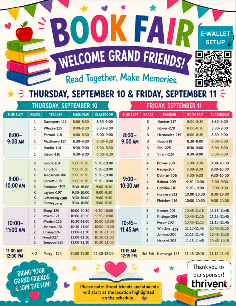 Book Fair Schedule 2026