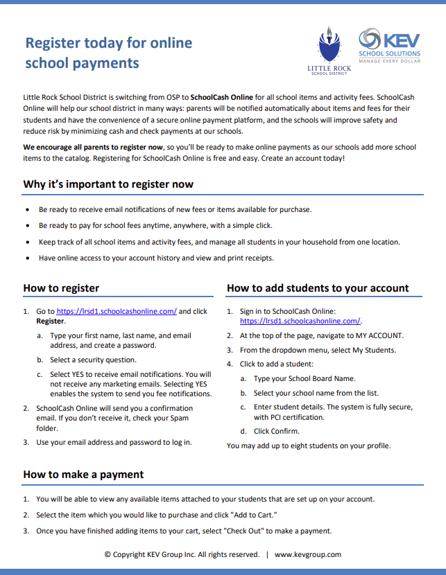 School Cash Online Directions (English)
