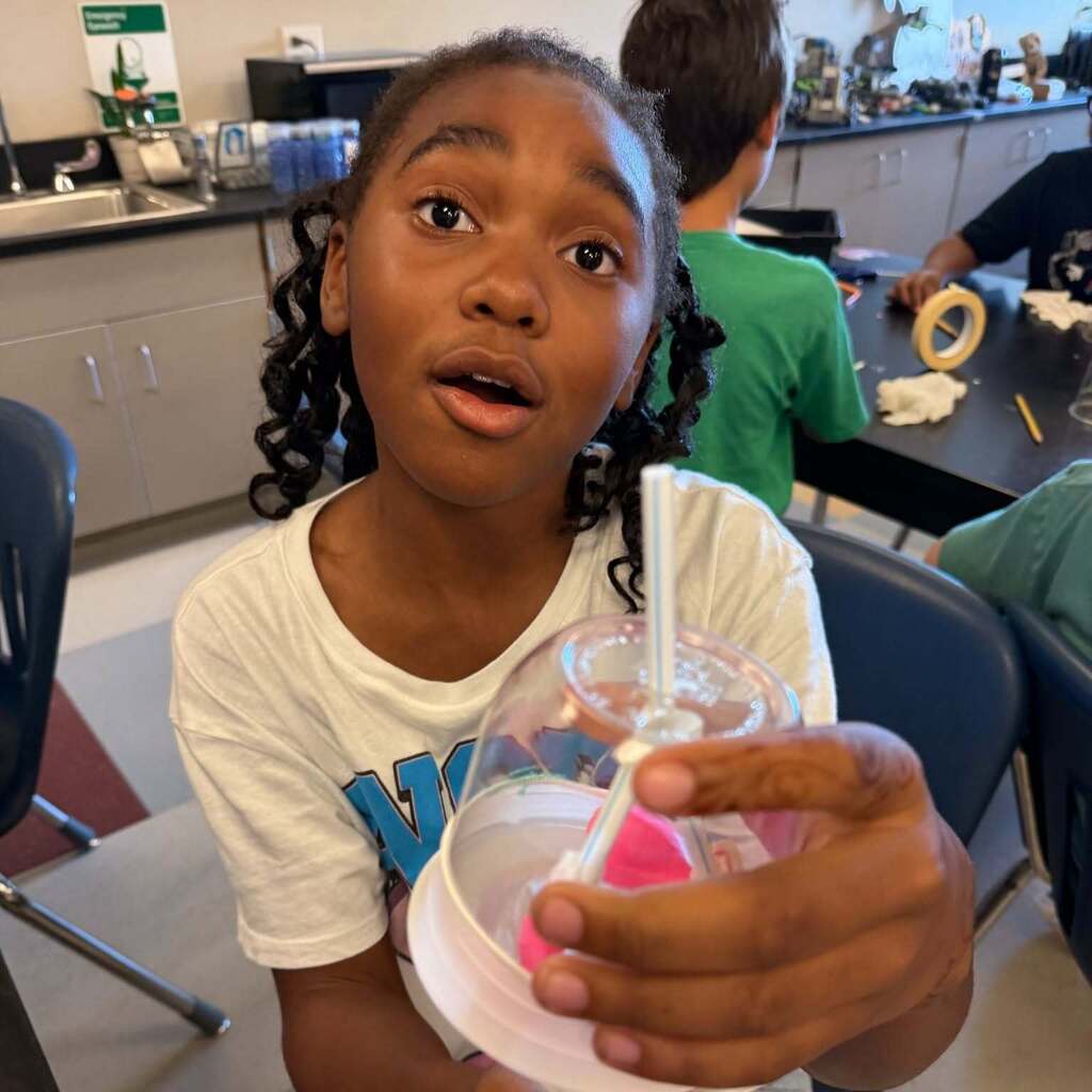 Our 4th grade students created working lung models in Science Lab!