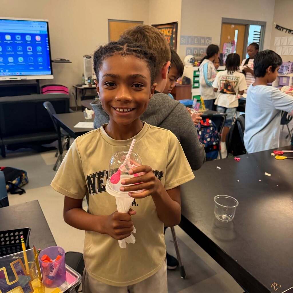 Our 4th grade students created working lung models in Science Lab!