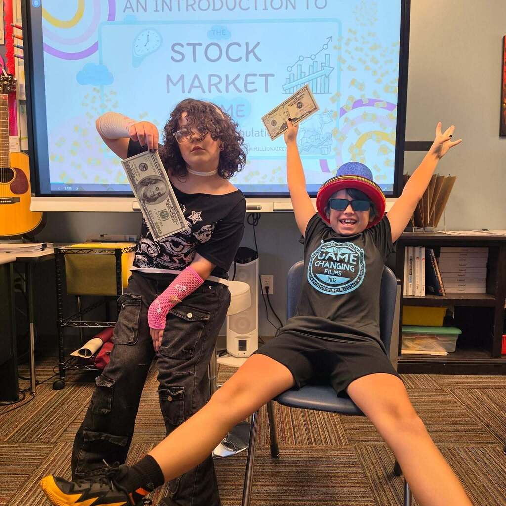 Gifted & Talented 5th Grade Students get to know each other and play the Stock Market Game