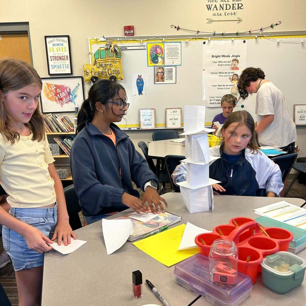 Gifted & Talented 5th Grade Students get to know each other and play the Stock Market Game