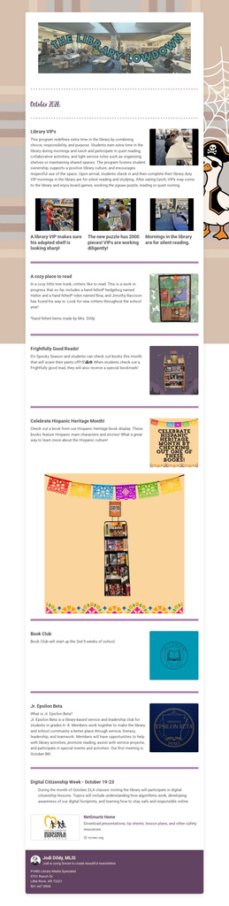 October PVMS Library Lowdown