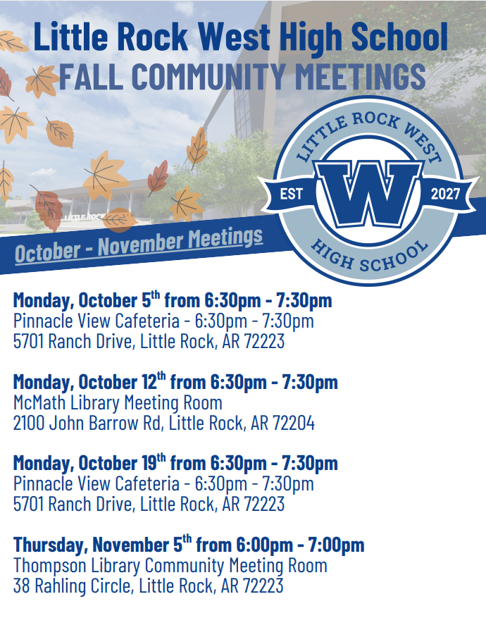 LR West HS Fall Community Meetings