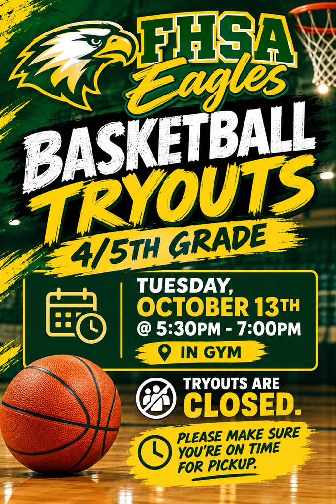 4th and 5th grade basketball tryout