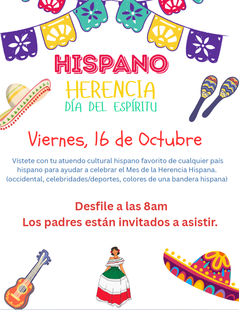 Hispanic Heritage Spirit Day October 2026 (Spanish)