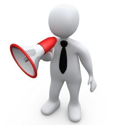 clay figure with a megaphone