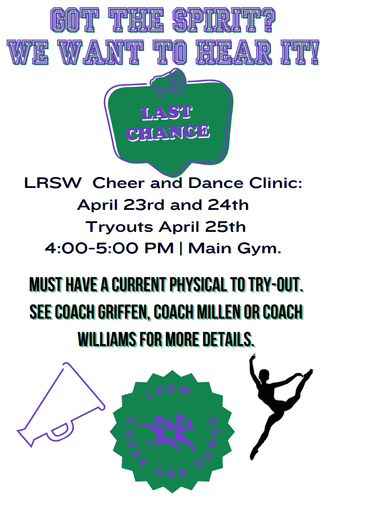  Little Rock Southwest High School Cheer and Dance Clinic is April 23rd and 24th. 