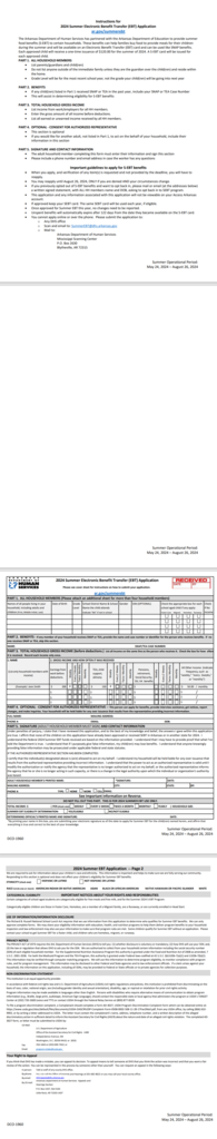 Summer EBT application