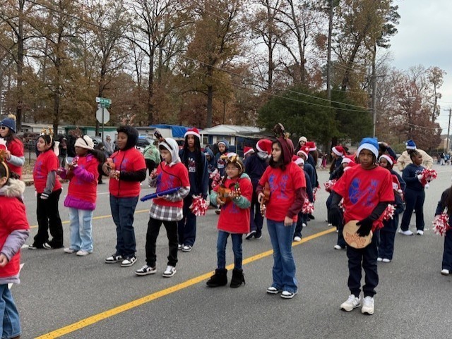 WHE students marching in parade!