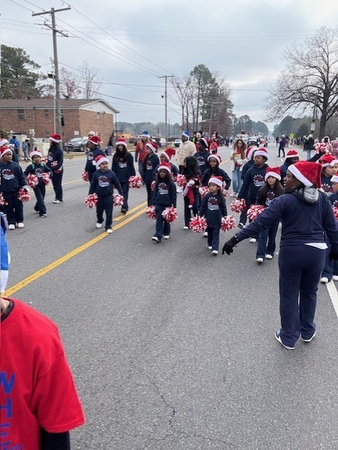 WHE students marching in parade!