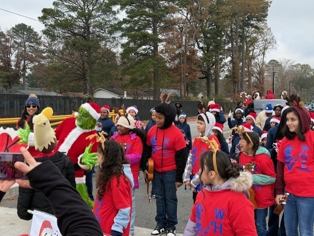 WHE students marching in parade!