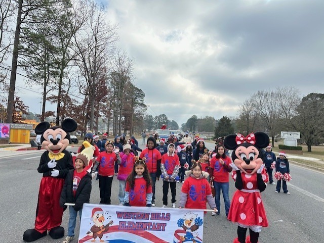 WHE students marching in parade!